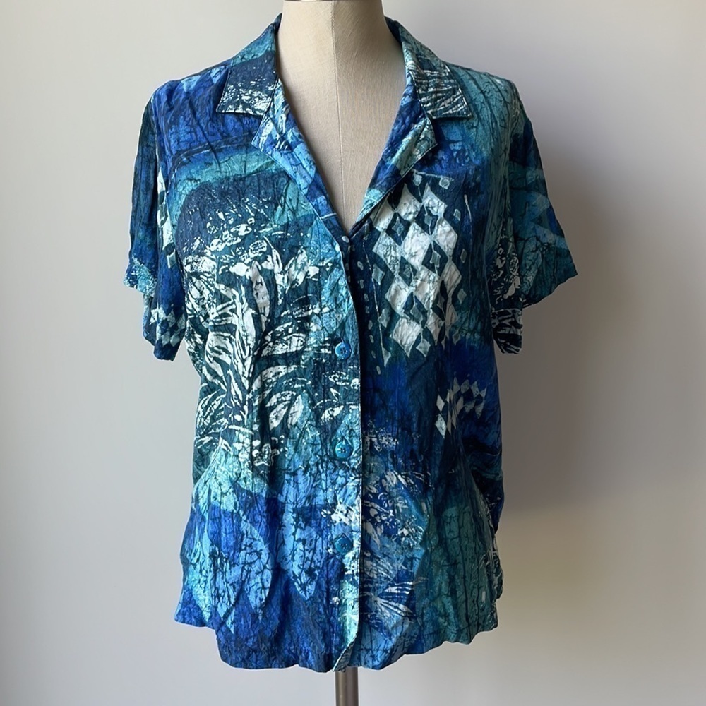 JAMS World Hawaiian Shirt Large Rayon